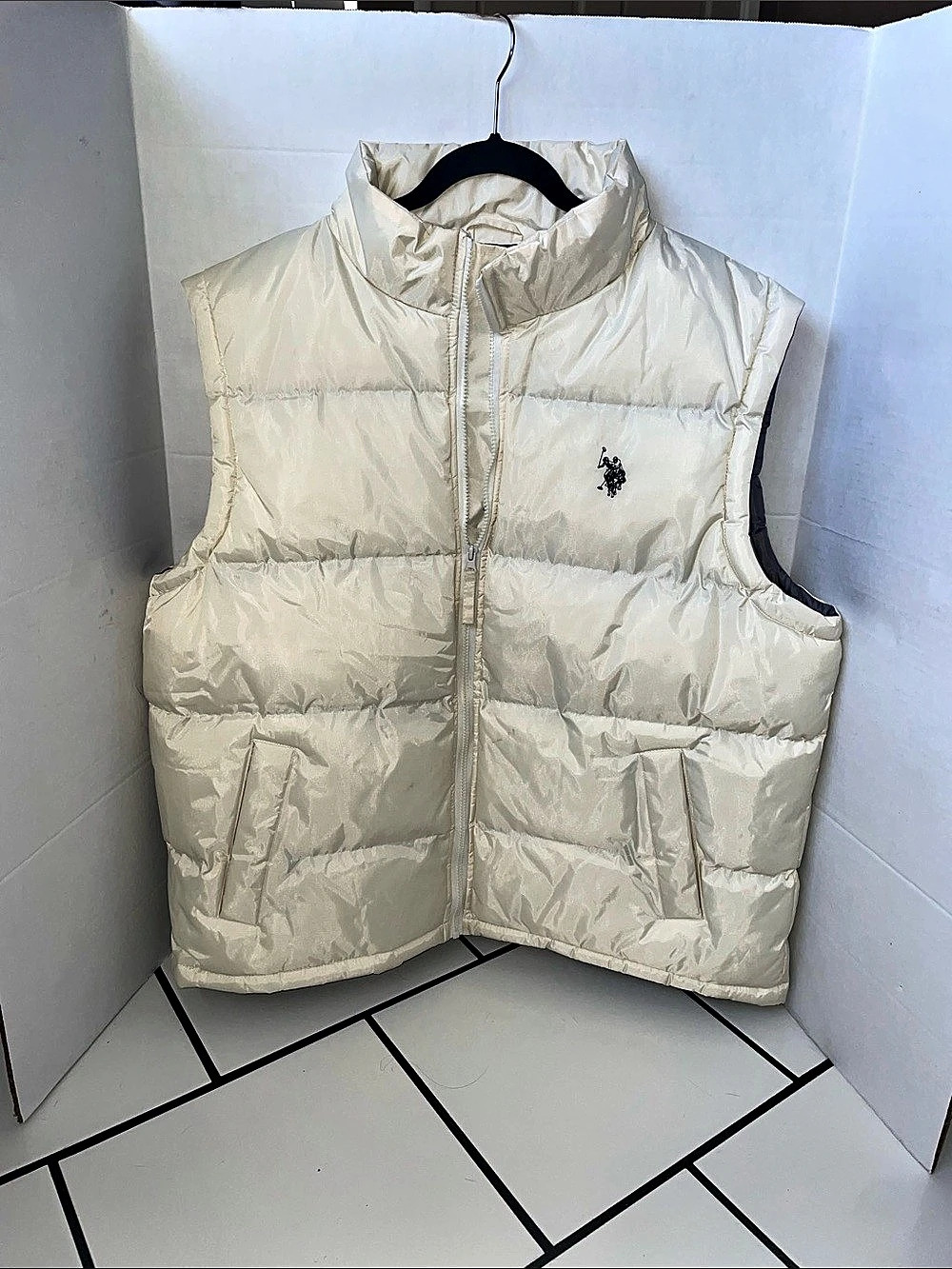 U.S. Polo Assn. Puffer Vest Cream Men’s XL
